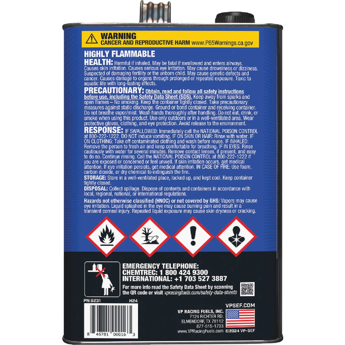 VP Racing Fuels 1 Gal. 50:1 Ethanol-Free Gas & Oil Pre-Mix Image 4