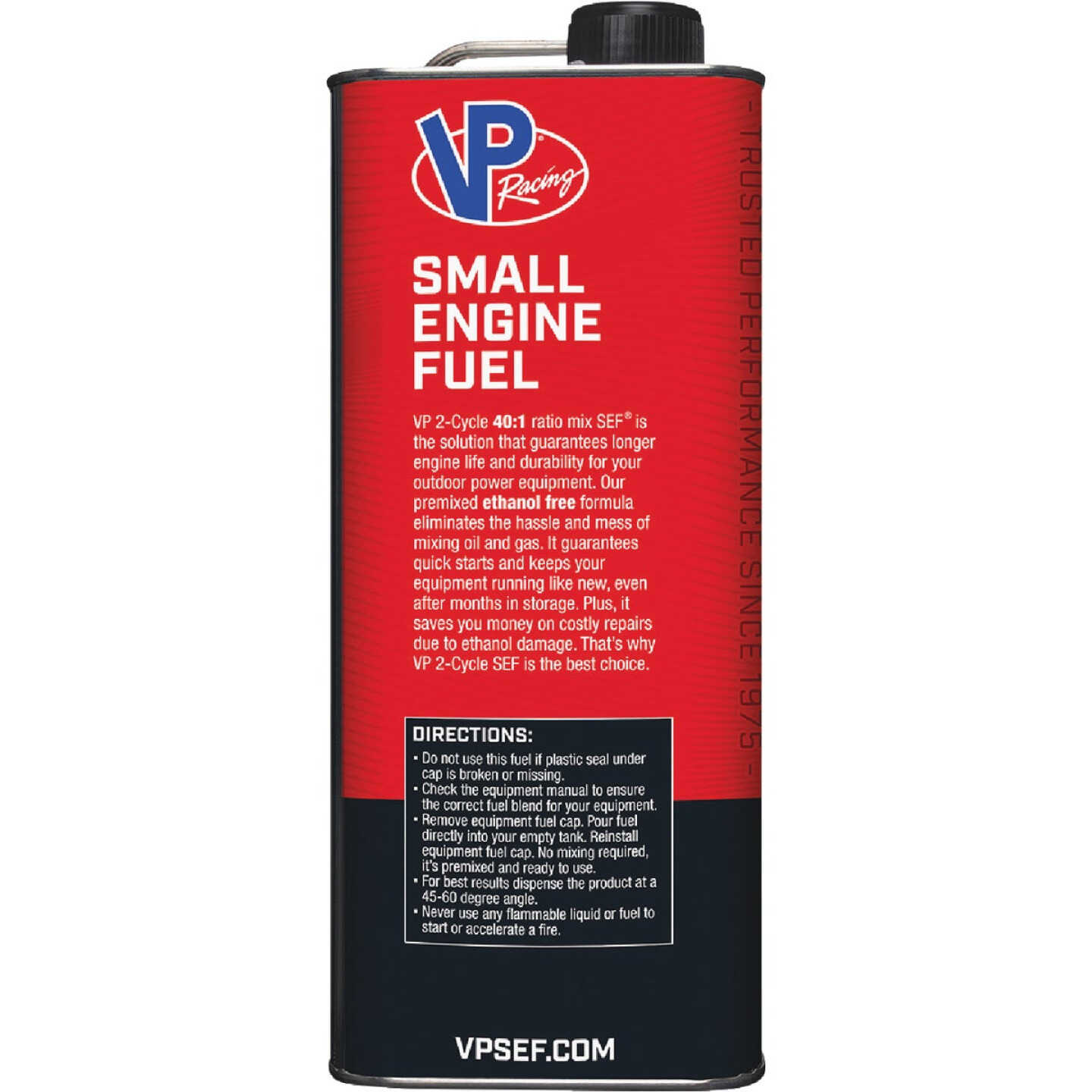 VP Racing Fuels 1 Gal. 40:1 Ethanol-Free Gas & Oil Pre-Mix Image 2