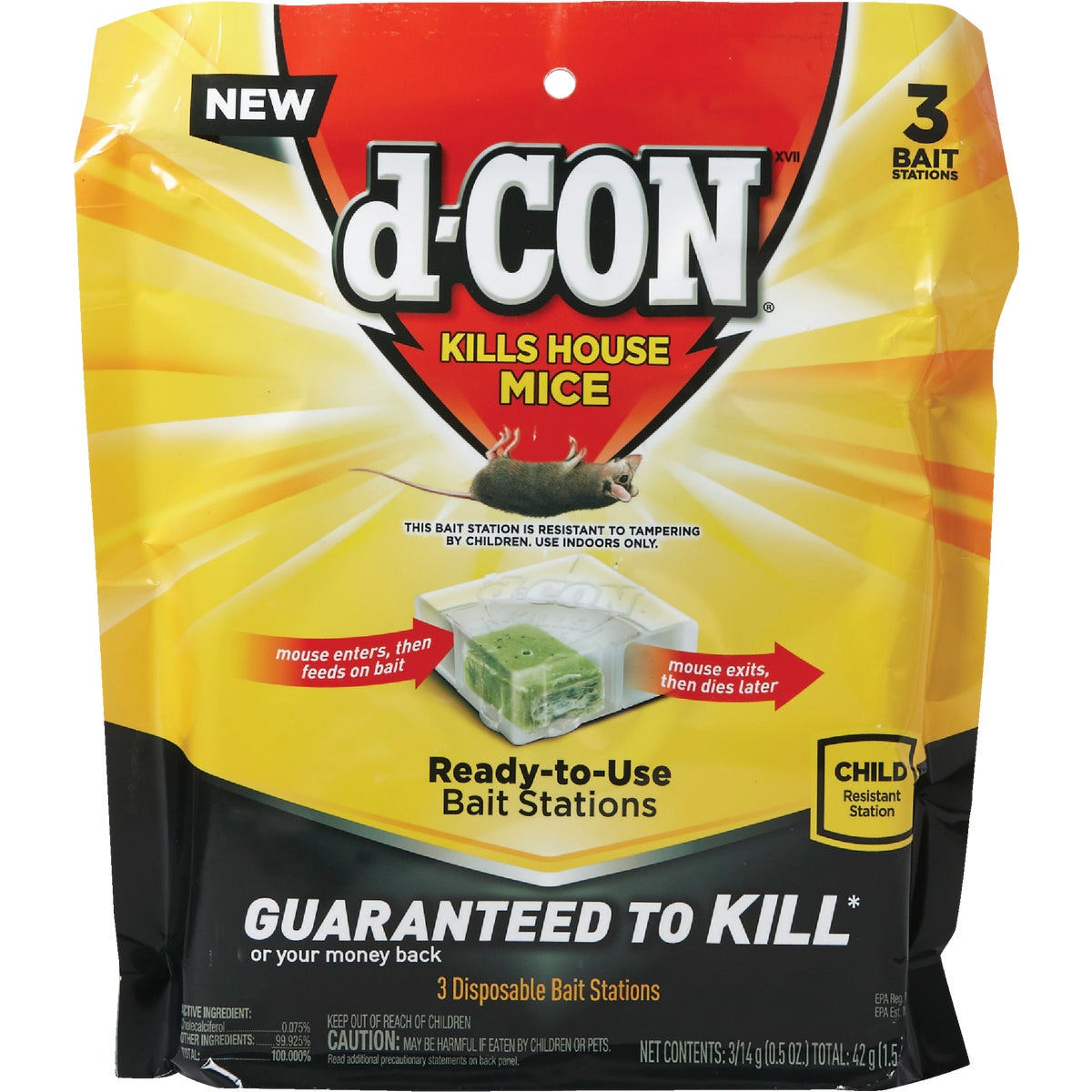 D-Con Disposable Corner Fit Mouse Bait Station (3-Pack) Image 2