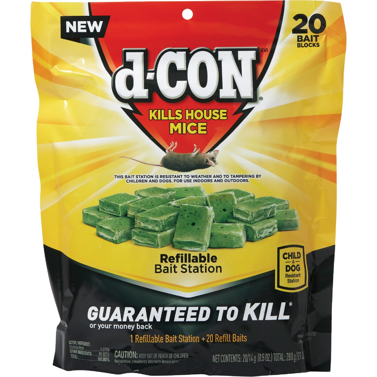 D-Con Refillable Corner Fit Mouse Bait Station (20-Refill) Image 2