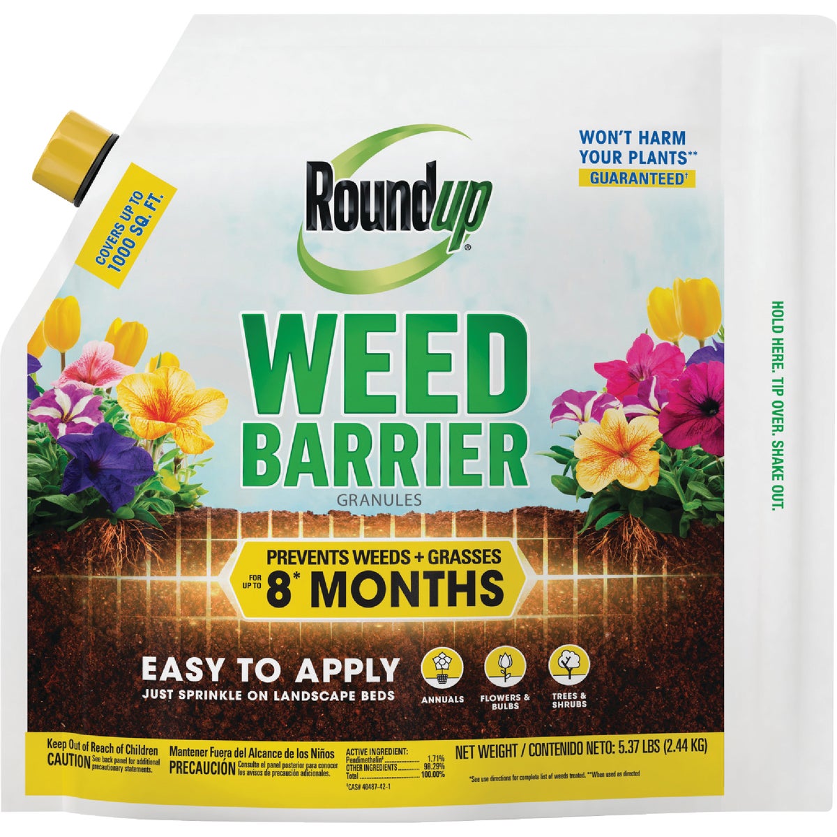 Roundup 5.4 Lb. Built-In Applicator Landscape Weed Preventer