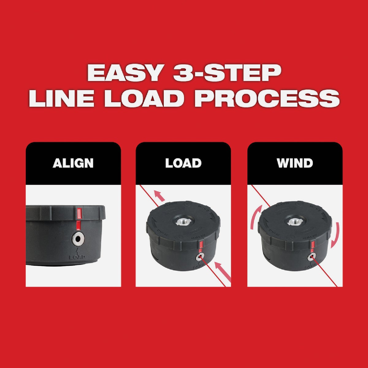 Milwaukee Easy Load Replacement Trimmer Head Image 4