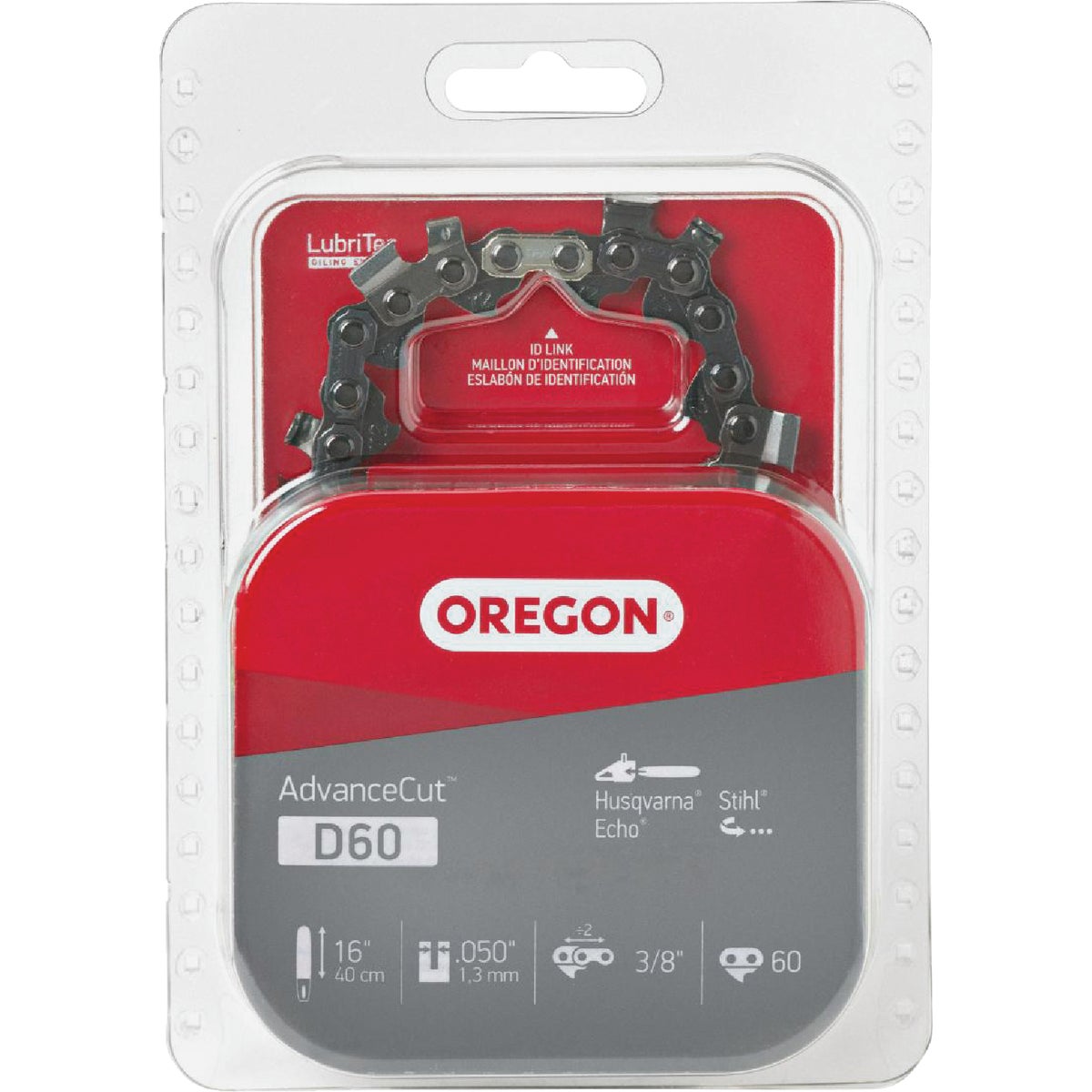 Oregon D60 AdvanceCut Saw Chain for 16 in. Bar - 60 Drive Links - fits Husqvarna, Echo, Stihl, Poulan, Craftsman and others Image 1