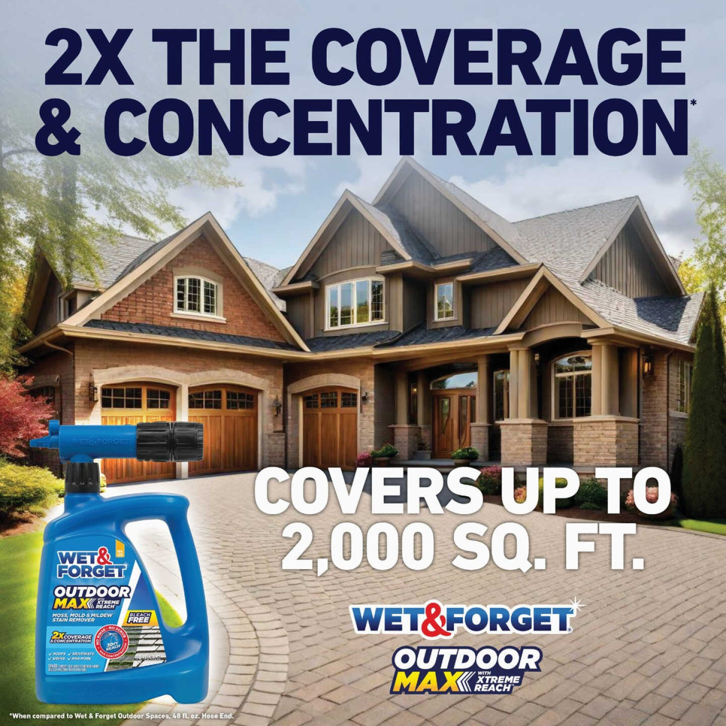 Wet & Forget 48 Oz. Hose End Spray Concentrate Moss, Mold, Mildew, & Algae Stain Remover Image 6