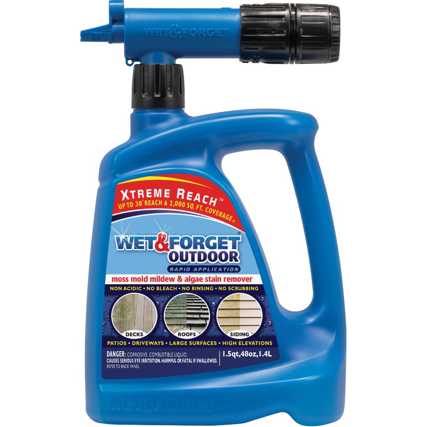 Wet & Forget 48 Oz. Hose End Spray Concentrate Moss, Mold, Mildew, & Algae Stain Remover Image 1
