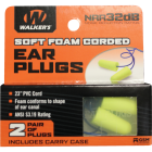 Walker's Soft Foam Corded Neon Yellow Ear Plugs (2-Pair) Image 1