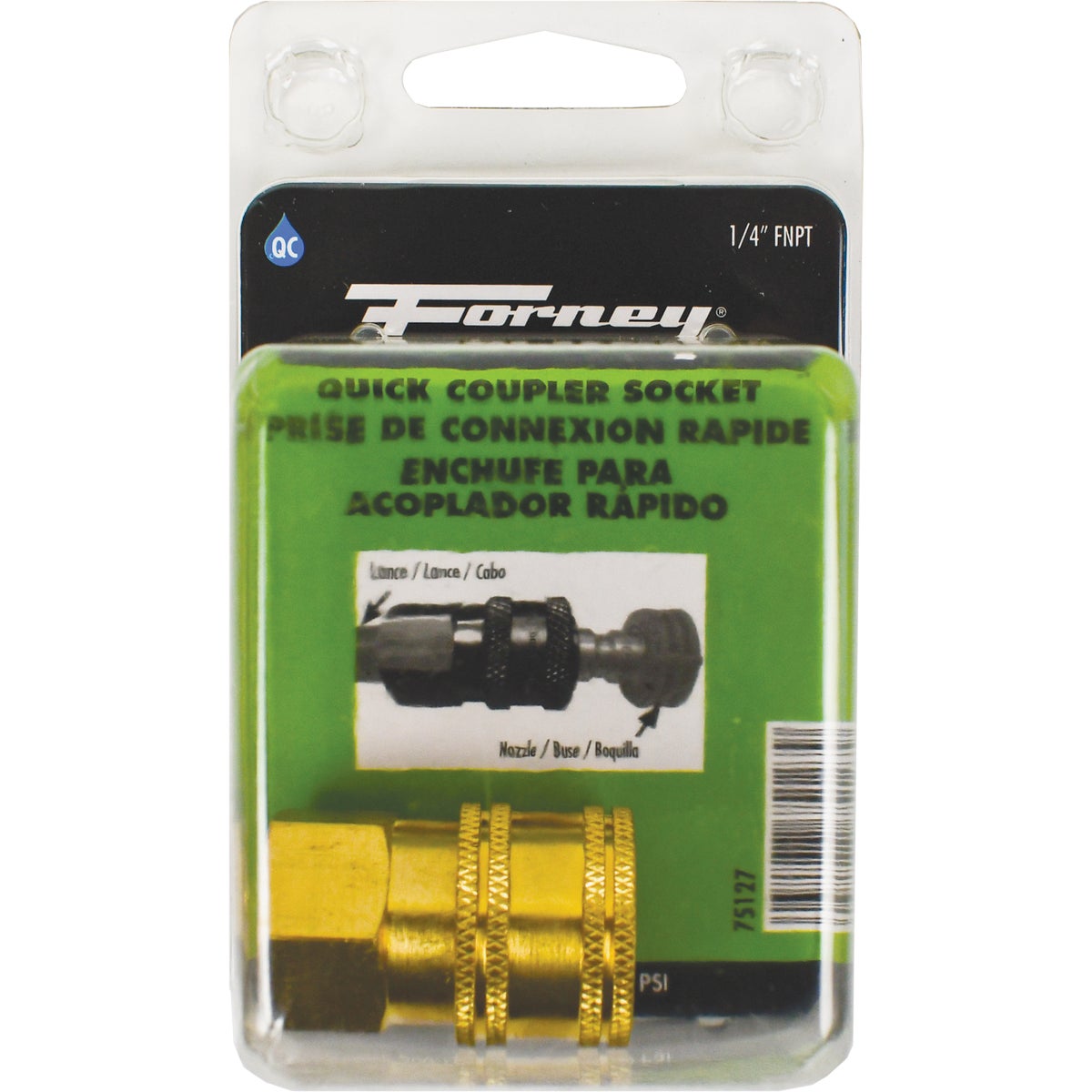 Forney 1/4 In. Female Quick Coupler Pressure Washer Socket Image 2