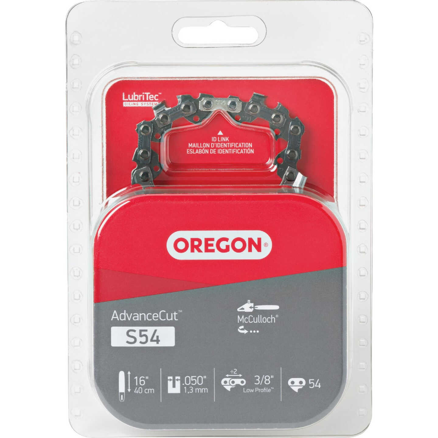 Oregon S54 AdvanceCut Saw Chain for 16 in. Bar - 54 Drive Links - fits Craftsman, McCulloch, Remington and more Image 1