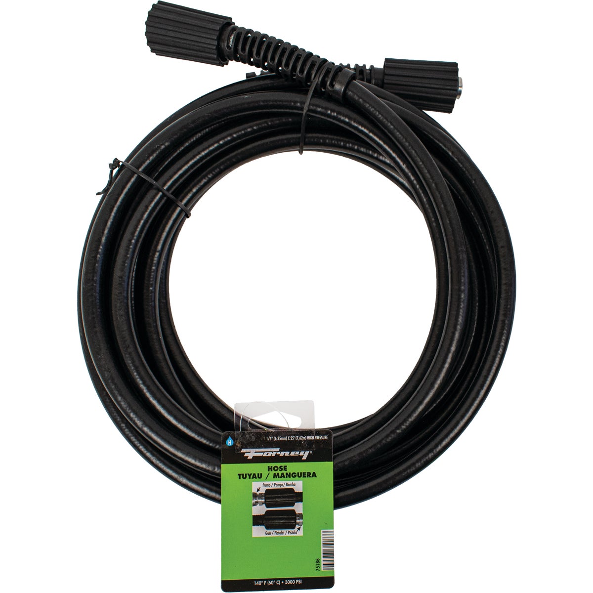 Forney 1/4 In. x 25 Ft. 3000 psi Female Pressure Washer Hose Image 2