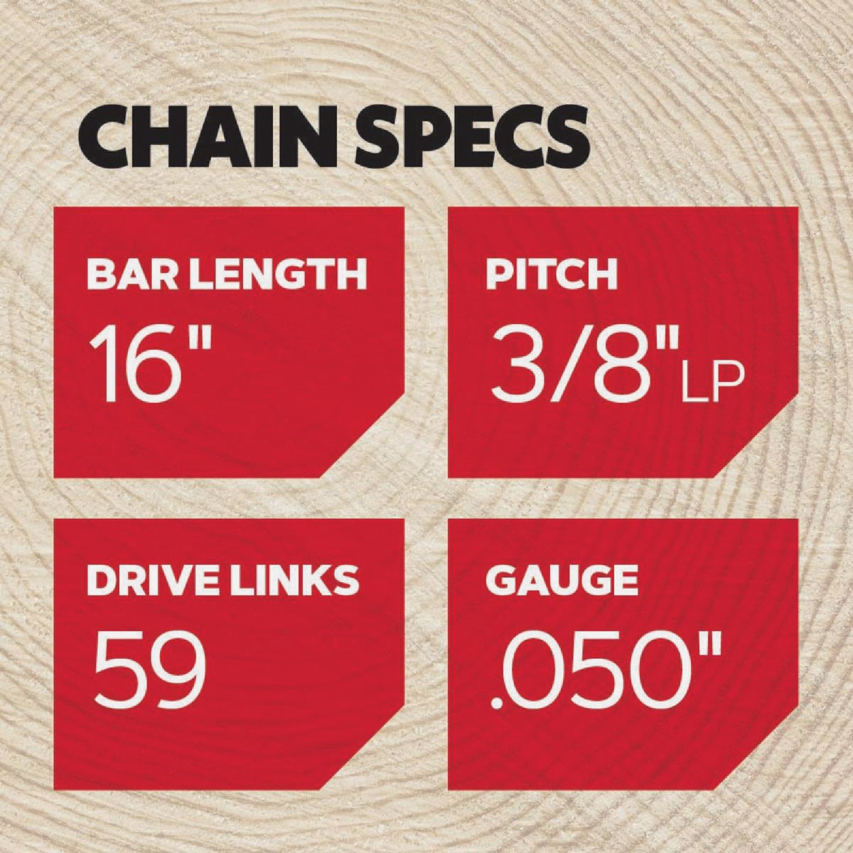 Oregon S59 AdvanceCut Saw Chain for 16 in. Bar - 59 Drive Links - fits Homelite and more Image 5