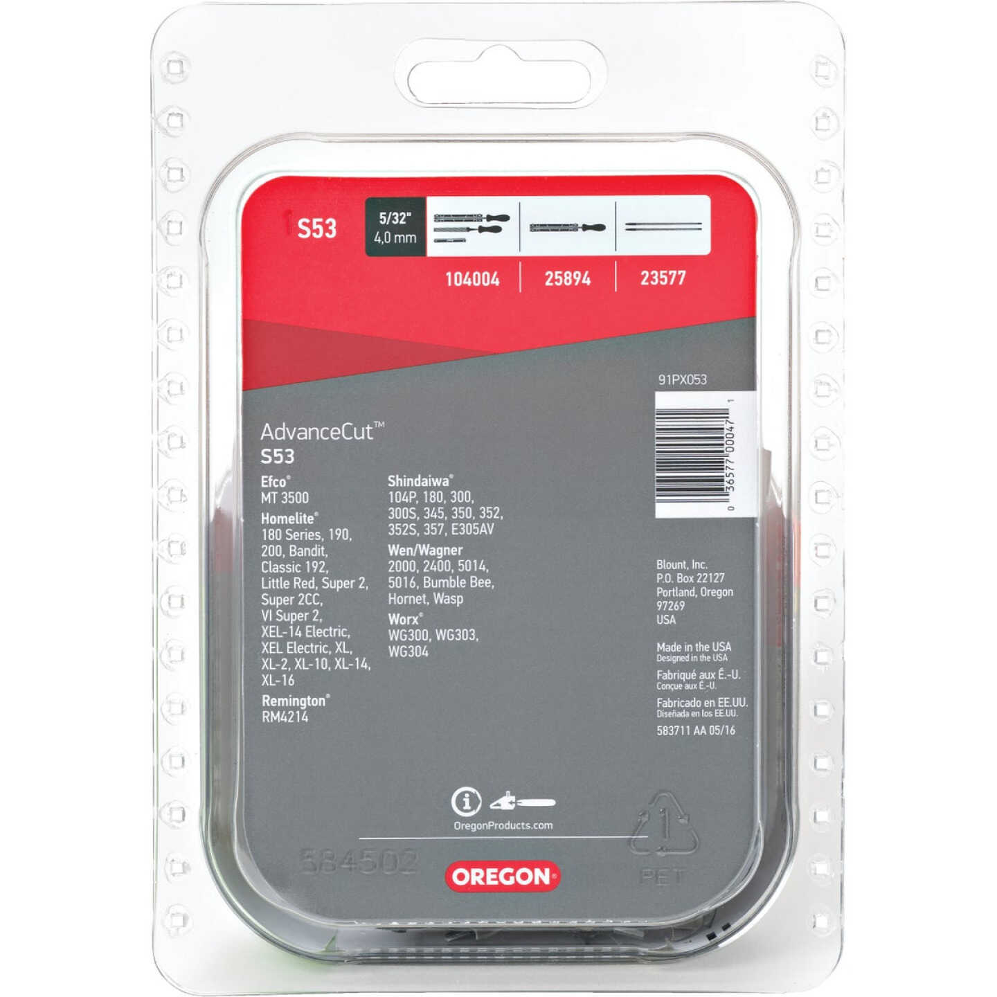 Oregon S53 AdvanceCut Saw Chain for 14 in. Bar - 53 Drive Links - fits Craftsman, Homelite, Shindaiwa and more Image 7