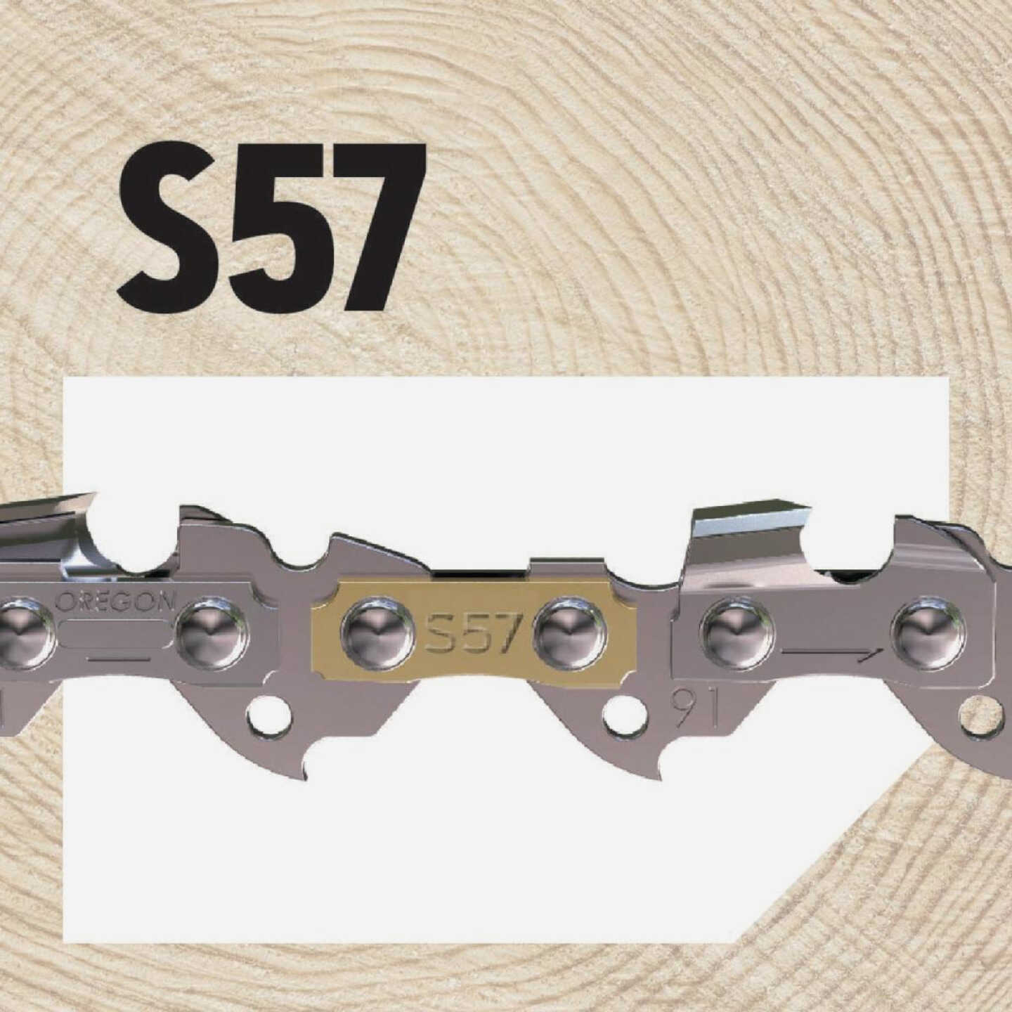 Oregon S57 AdvanceCut Chainsaw Chain for 16 In. Bar - 57 Drive Links Fits Cub Cadet, Echo, John Deere, Shindaiwa, Senix & More Image 4