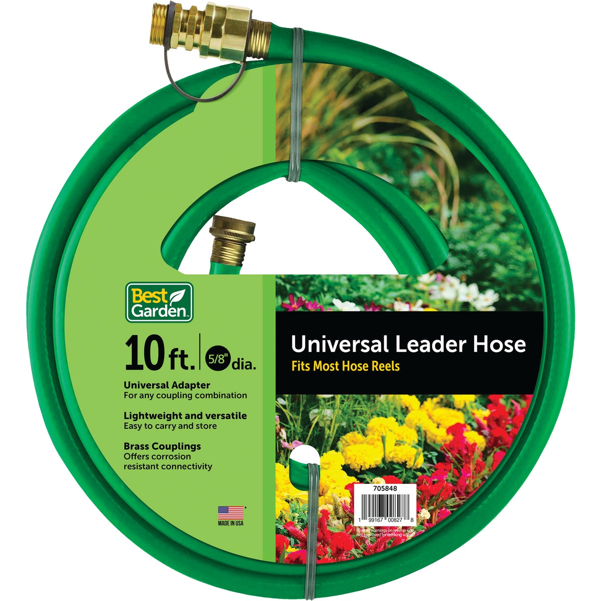 Best Garden Flexon 5/8 In. x 10 Ft. Universal Leader Hose
