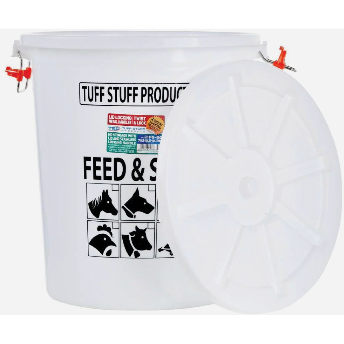 Tuff Stuff 12 Gal./50 Lb. Feed & Seed Storage Tub with Lid Image 3