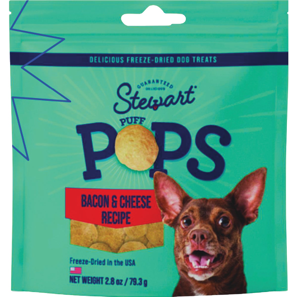 Stewart PuffPops 5.8 Oz. Bacon & Cheese Freeze-Dried Dog Treats
