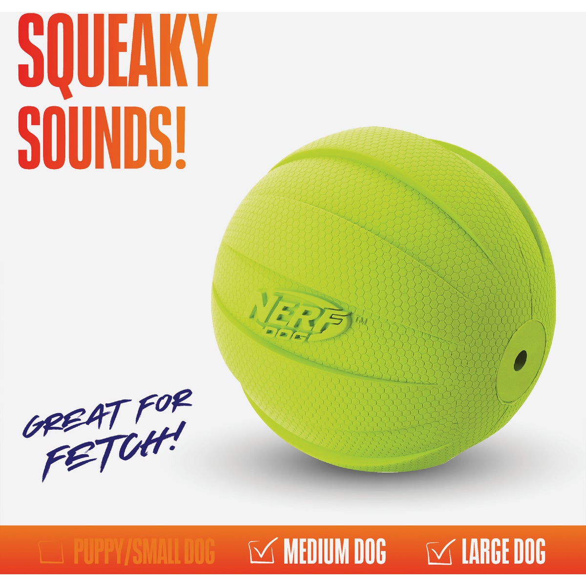 Nerf Dog 3.8 In. Rubber Classic Squeak Ball Image 2