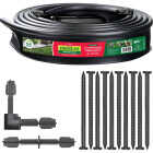 Master Mark Plus 4.5 In. x 20 Ft. Black Plastic Landscape Edging Kit with YardPack Image 1