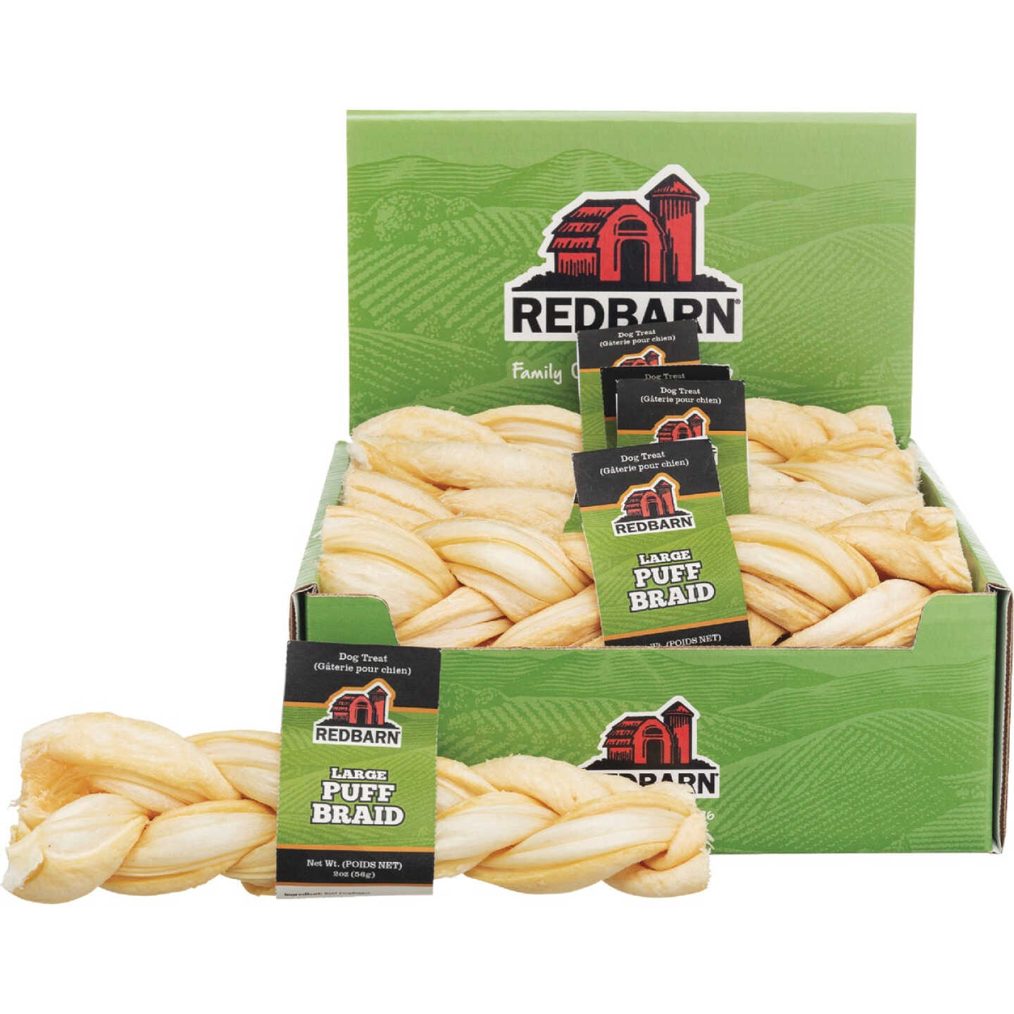 Redbarn Large Puff Braid Dog Treat Image 2