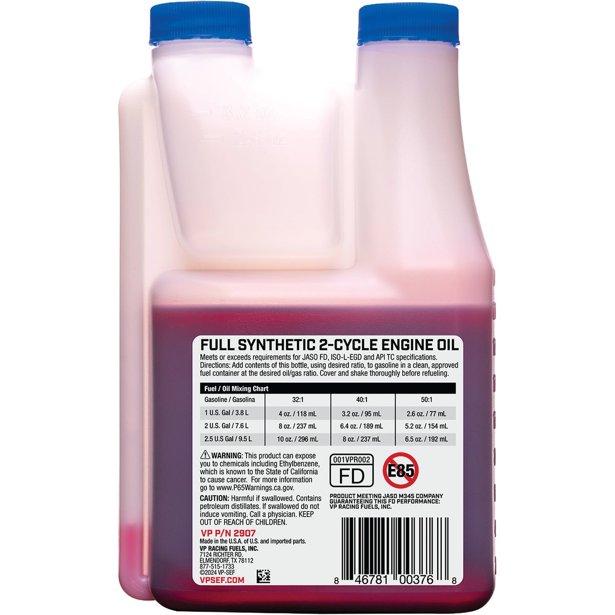 VP Racing Fuels 16 Oz. 2-Cycle Oil Fuel Image 2