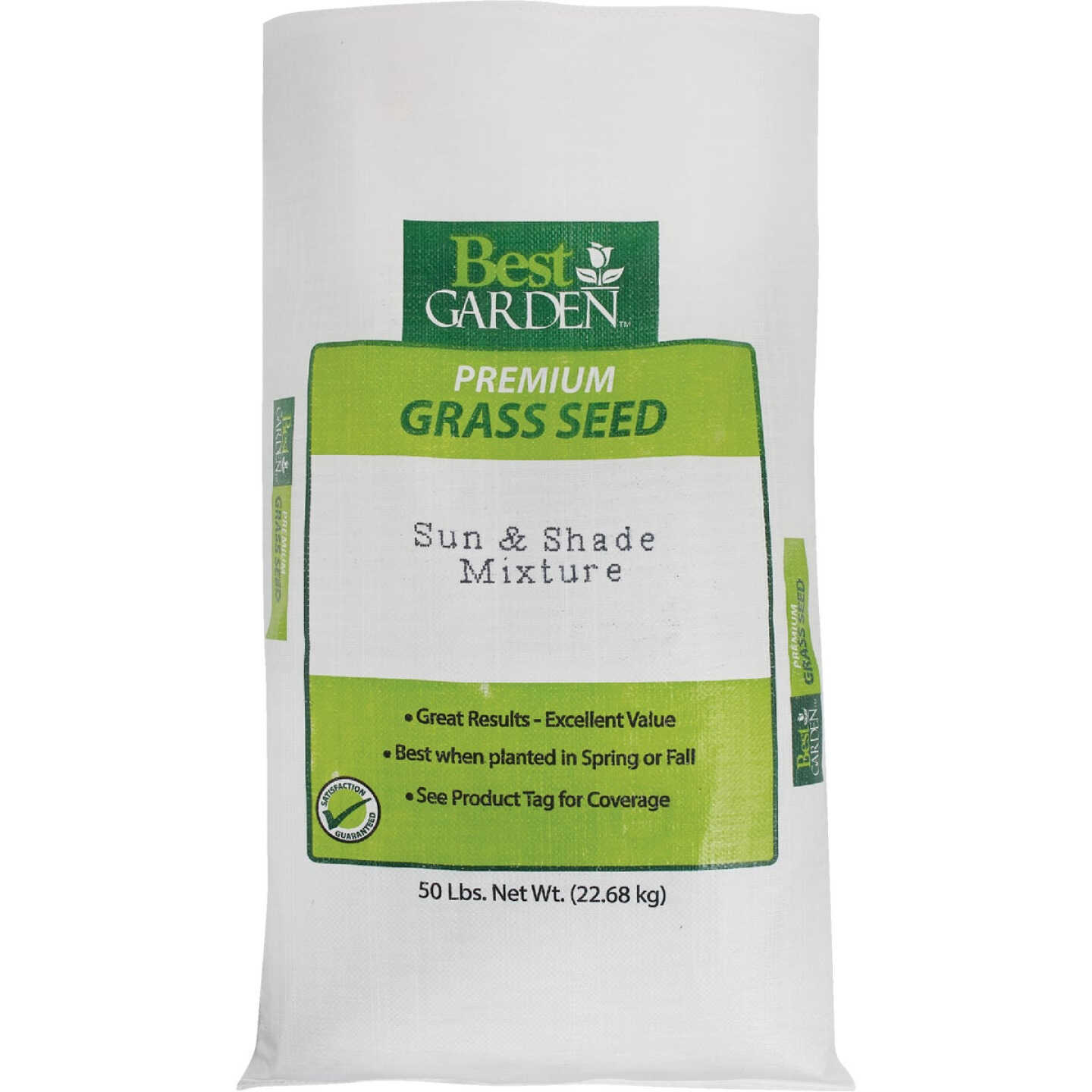 Best Garden 50 Lb. 12,500 Sq. Ft. Coverage Sun & Shade Grass Seed Image 1