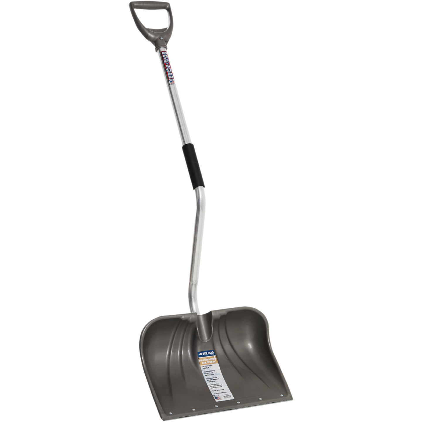 Rugg Pathmaster Back-Saver 18 In. Poly Snow Shovel with 42.5 In. Aluminum Handle Image 1