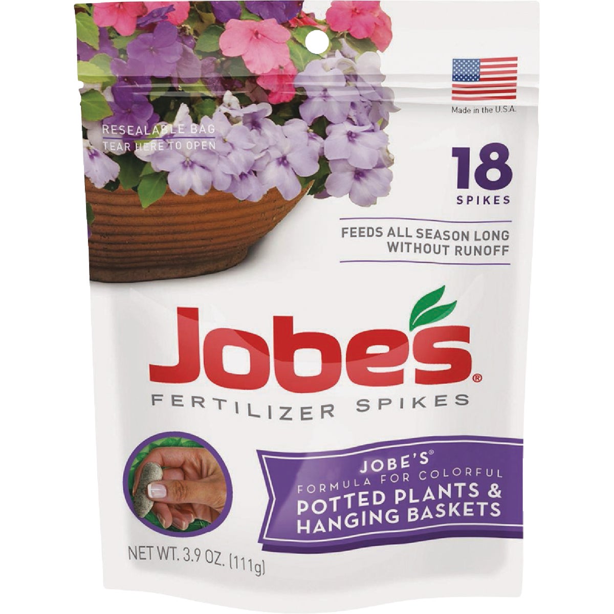 Jobe's Fertilizer Spikes for Potted Plants & Hanging Baskets (18-Pack)