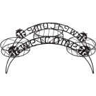 Best Garden Black Epoxy-Coated Steel 11 In. H. Welcome Plant Stand Image 3