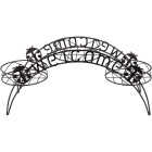 Best Garden Black Epoxy-Coated Steel 11 In. H. Welcome Plant Stand Image 4