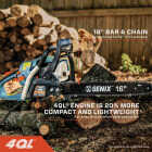 Senix 4QL 16 In. 46cc Gas Powered Chainsaw Image 3