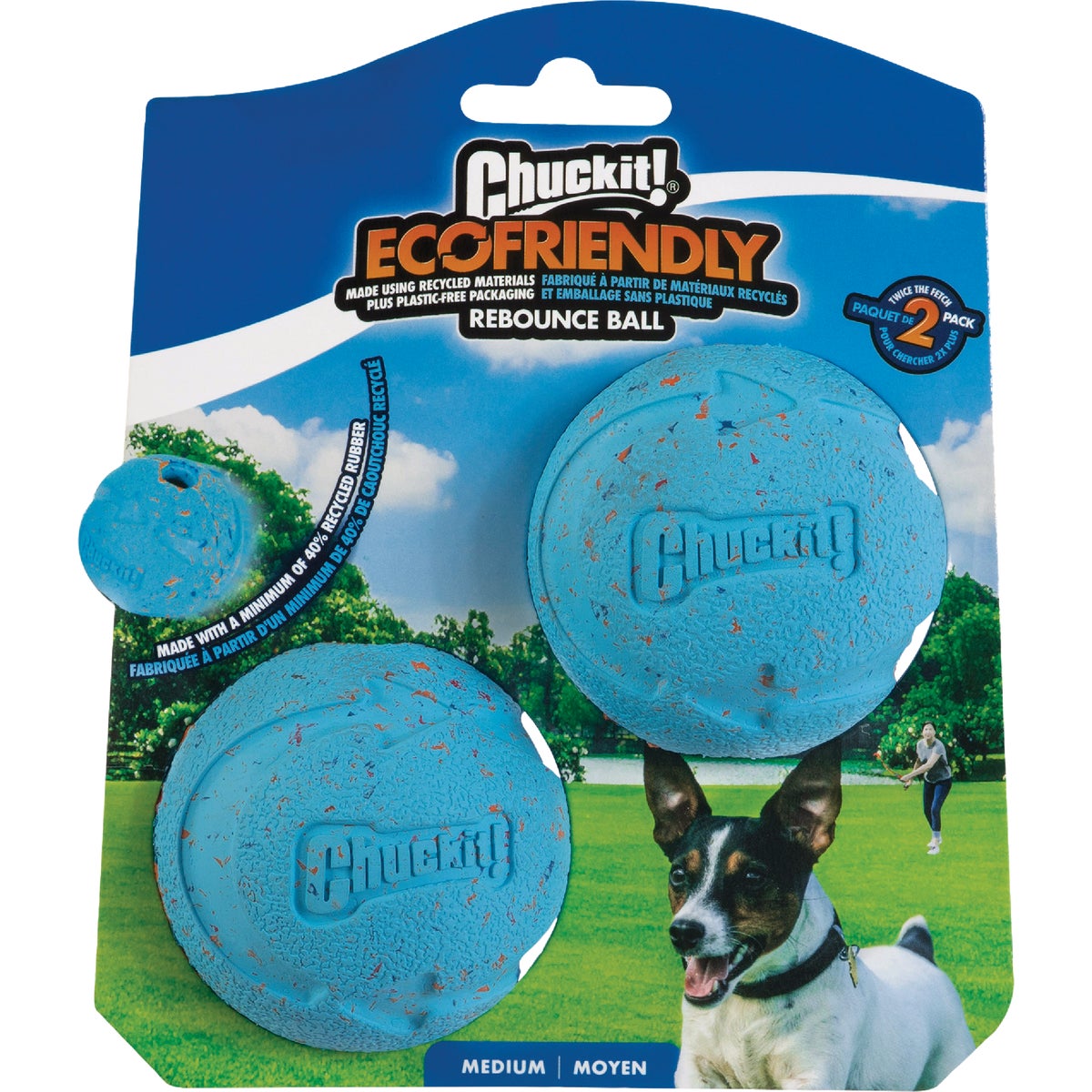 Chuckit Medium EcoFriendly Rebounce Ball (2-Pack) Image 1