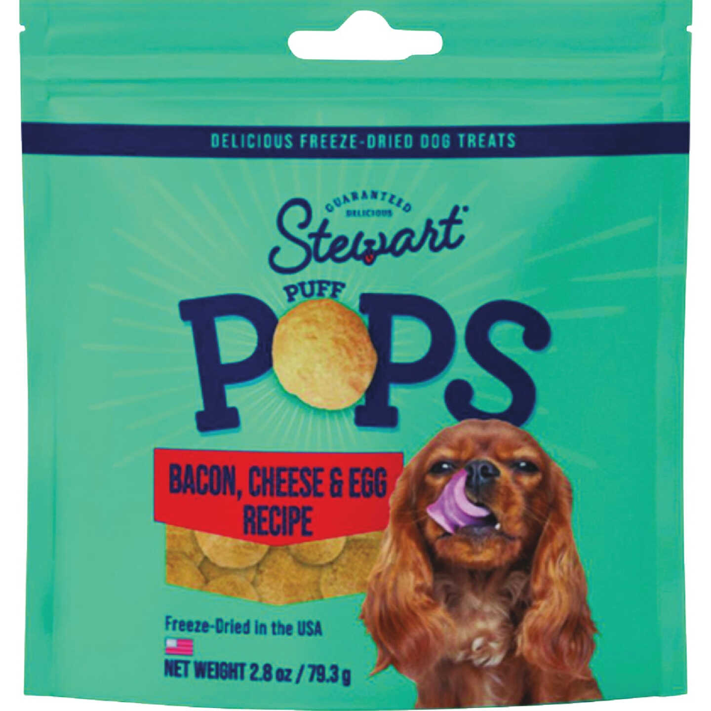 Stewart PuffPops 2.8 Oz. Bacon, Egg, & Cheese Freeze-Dried Dog Treats Image 1