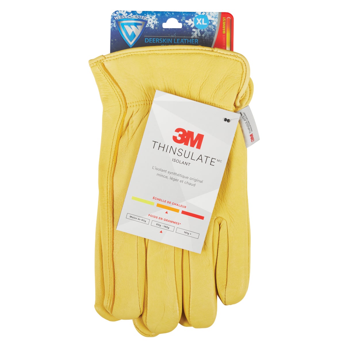 Boss Arctik Men's XL Deerskin Leather Premium Winter Work Glove Image 2