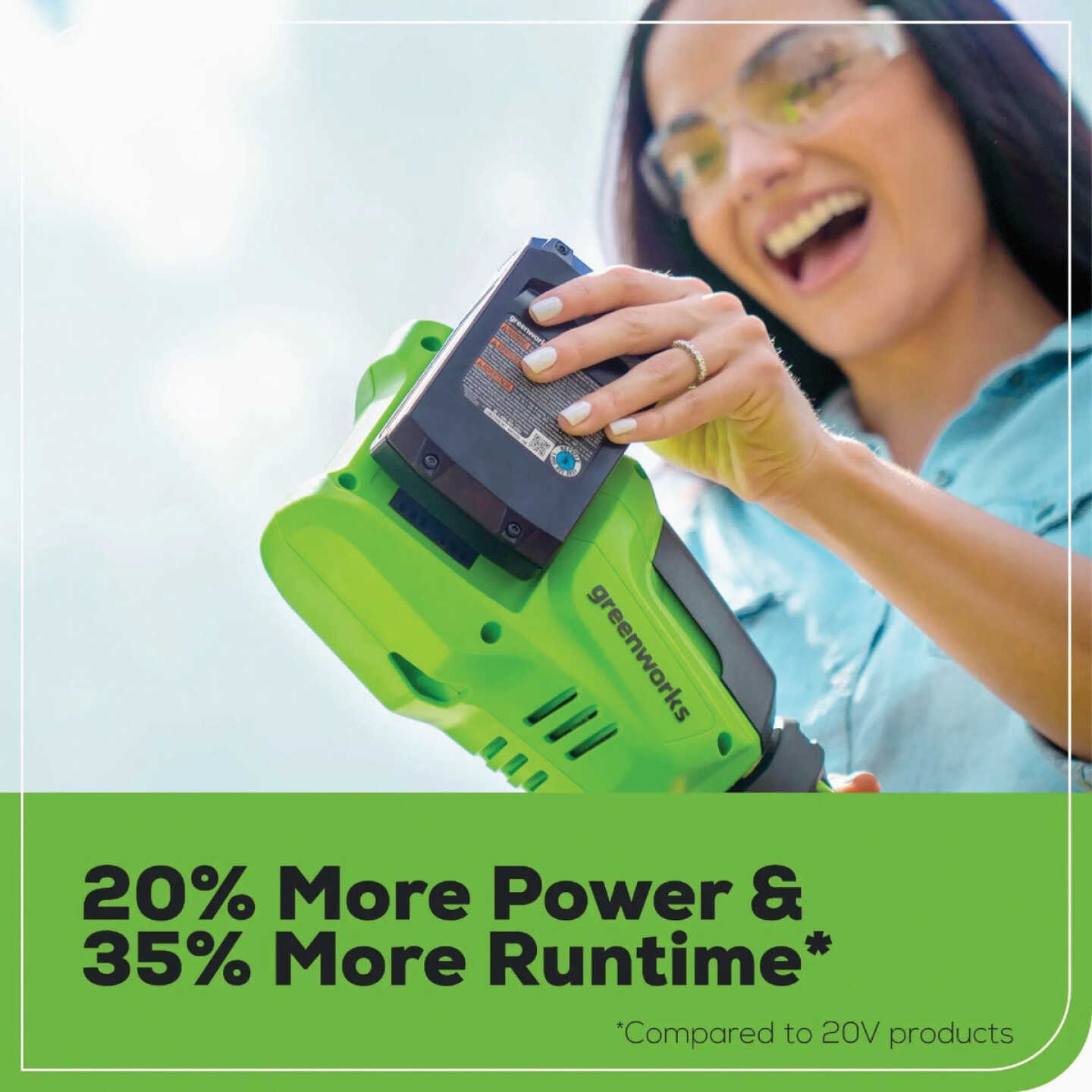 Greenworks 24V 2.0 Ah USB Battery Image 6