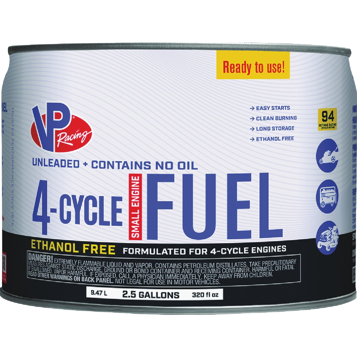 VP Racing Fuels 2.5 Gal. Ethanol-Free 4-Cycle Fuel