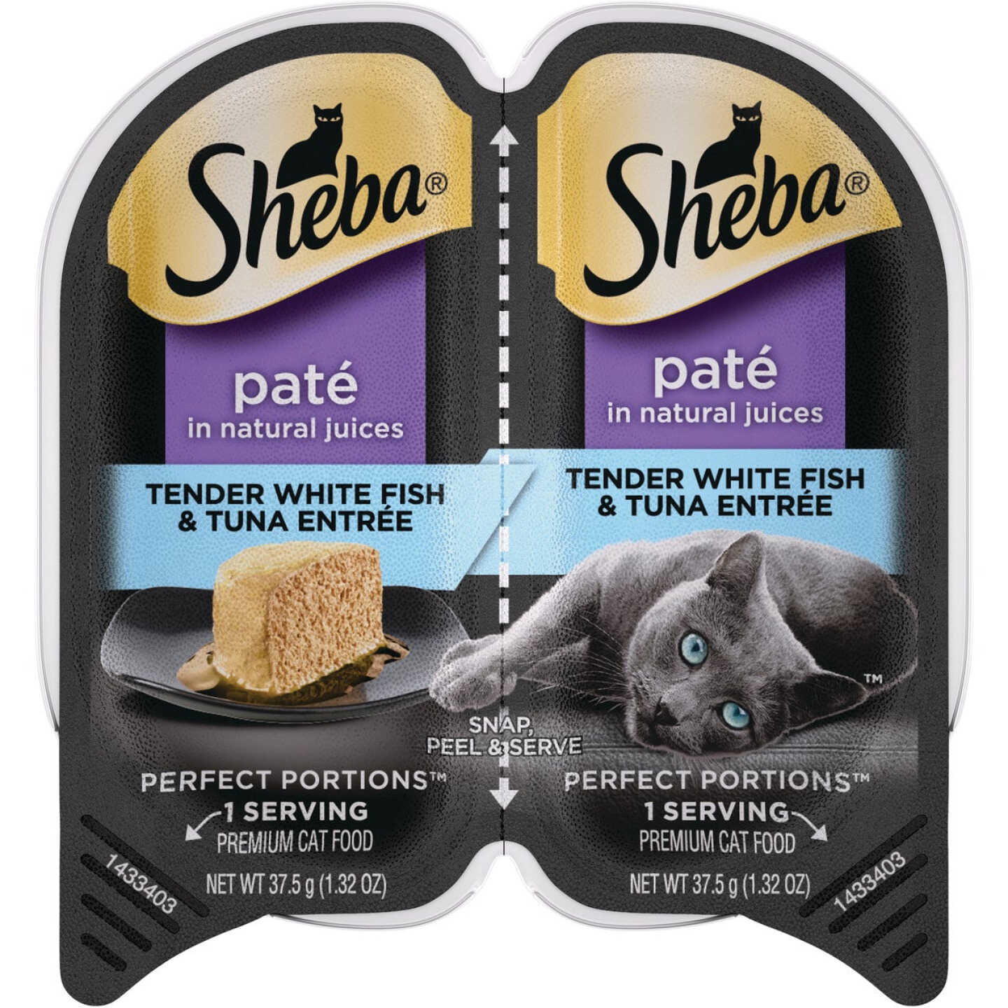 Sheba Perfect Portions Pate 2.6 Oz. Adult Tender Whitefish & Tuna Wet Cat Food Image 1