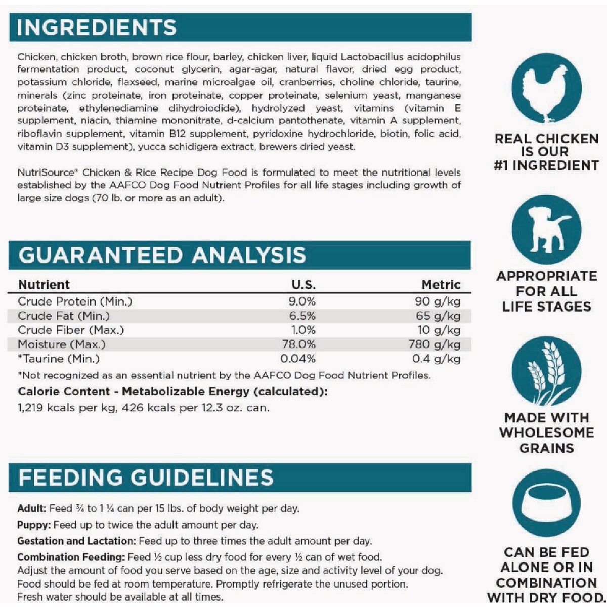 NutriSource 12.3 Oz. Chicken & Rice Recipe Wet Dog Food Image 5