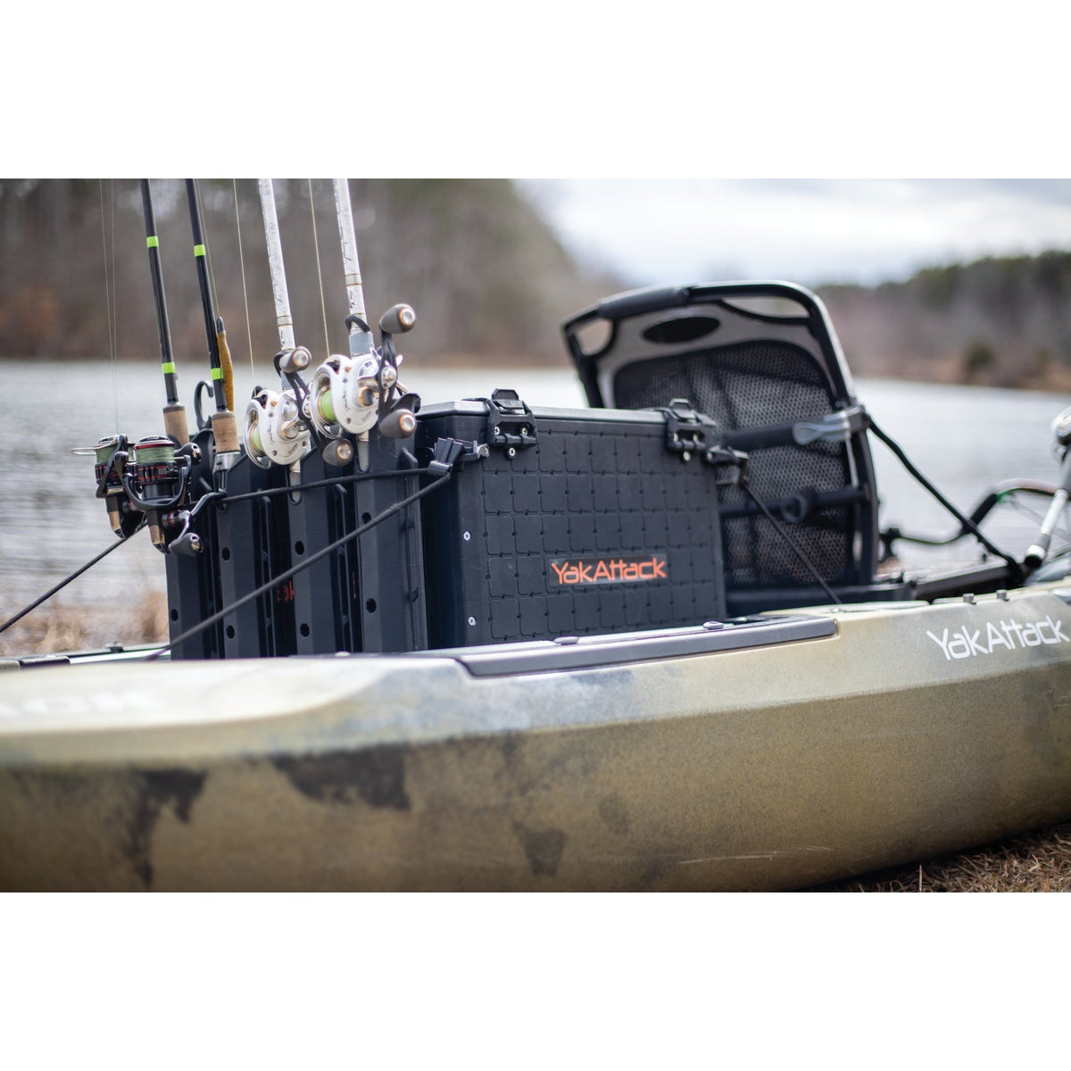 YakAttack BlackPak Pro 16 In. x 16 In. Black Kayak Fishing Crate Image 2