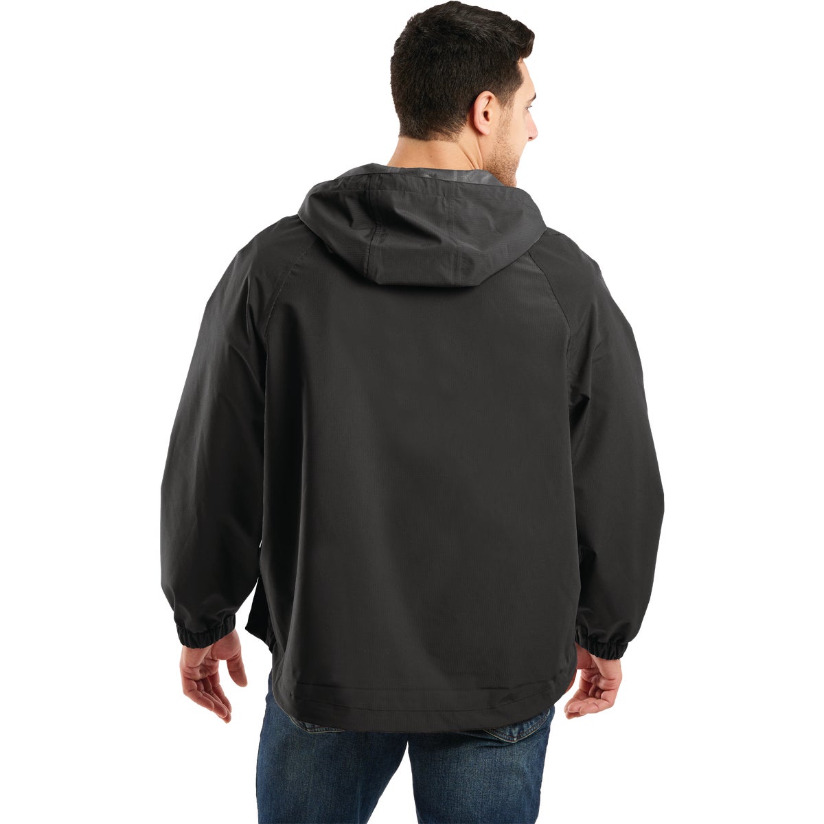 Berne Weather Warrior Men's Large Black Packable Rain Jacket Image 3