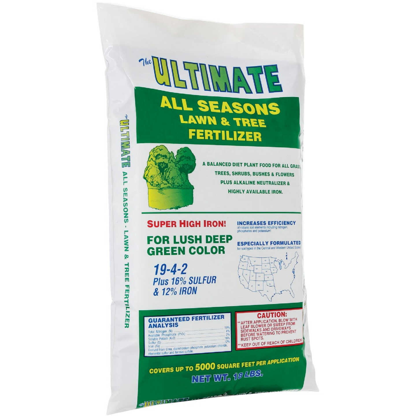 Ultimate 18 Lb. 5000 Sq. Ft. 19-4-2 All Seasons All Purpose Fertilizer Image 1