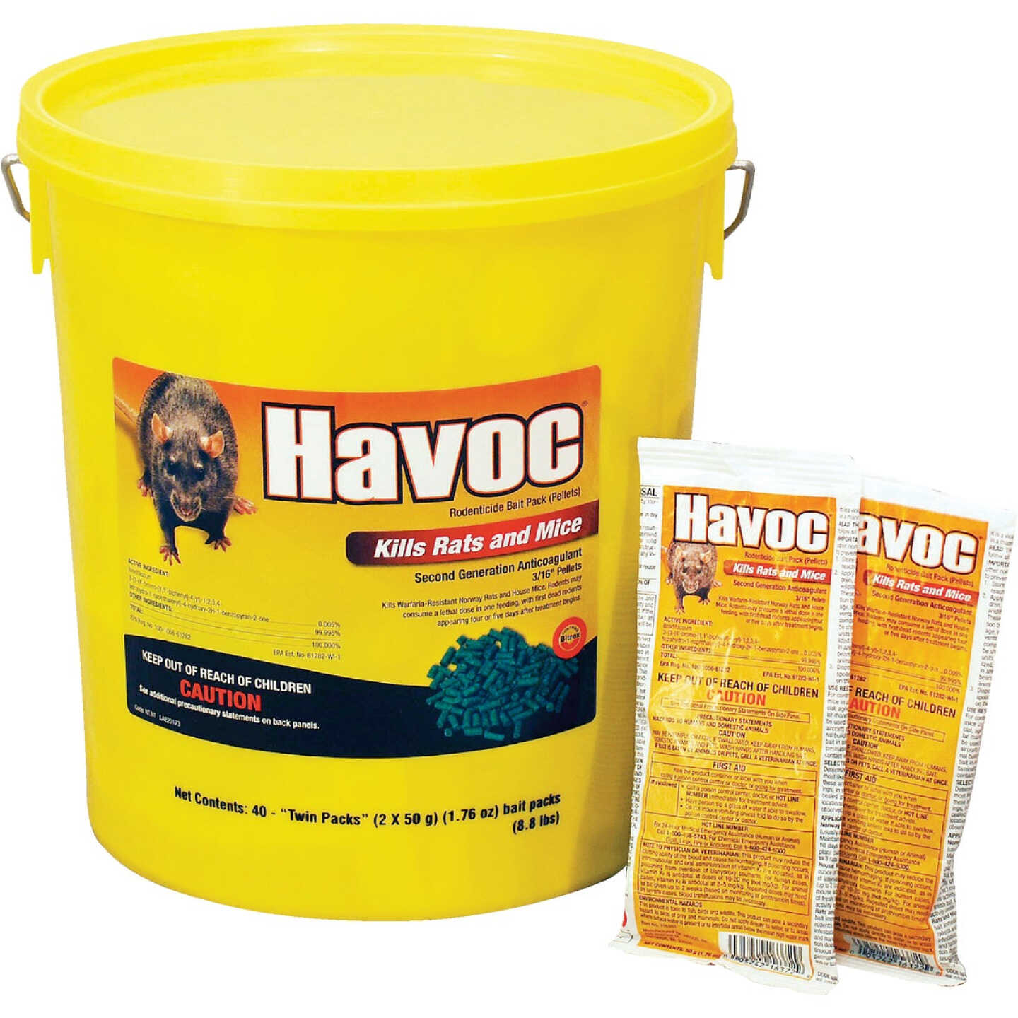 Havoc Pellet Bait Pack Rat And Mouse Poison (80-Pack) Image 1