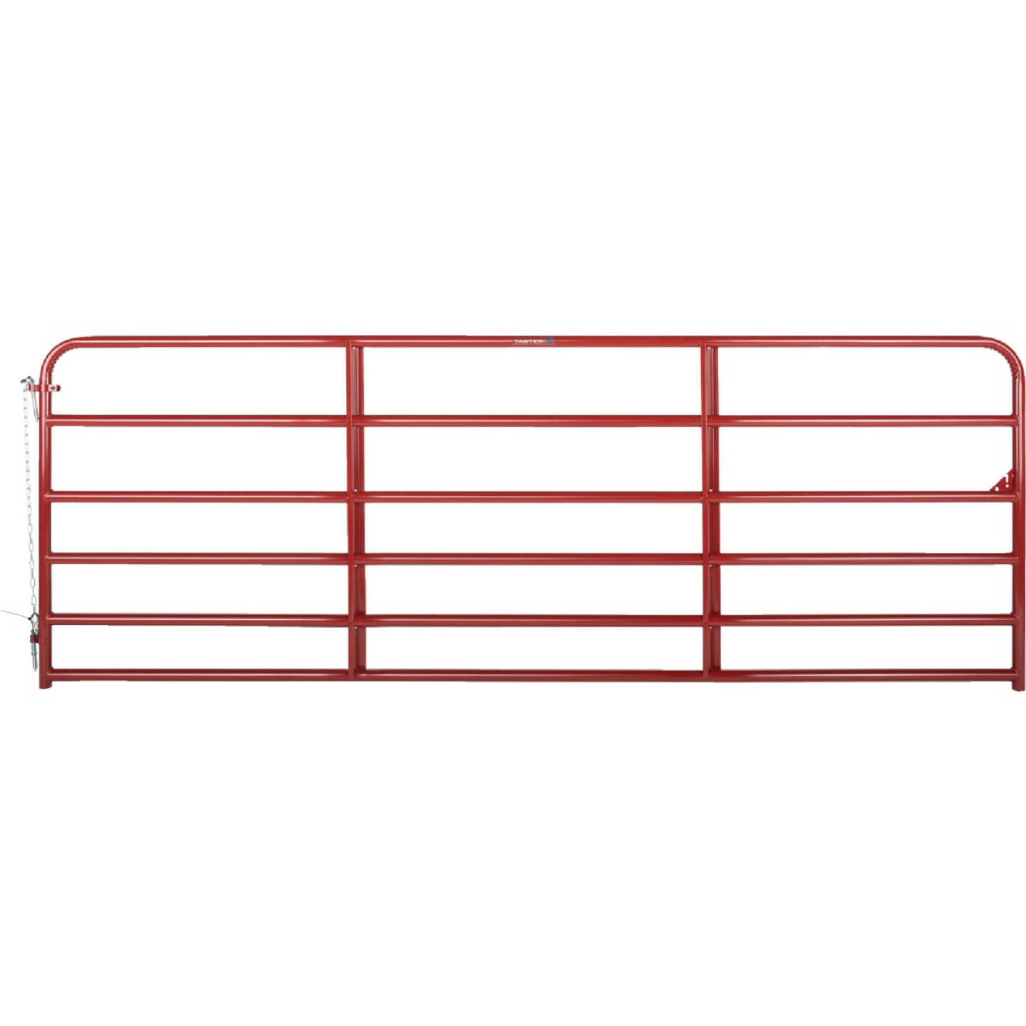 Tarter 50 In. H. x 12 Ft. L. x 1-3/4 In. Tube Diameter Red Economy Tube Gate Image 1