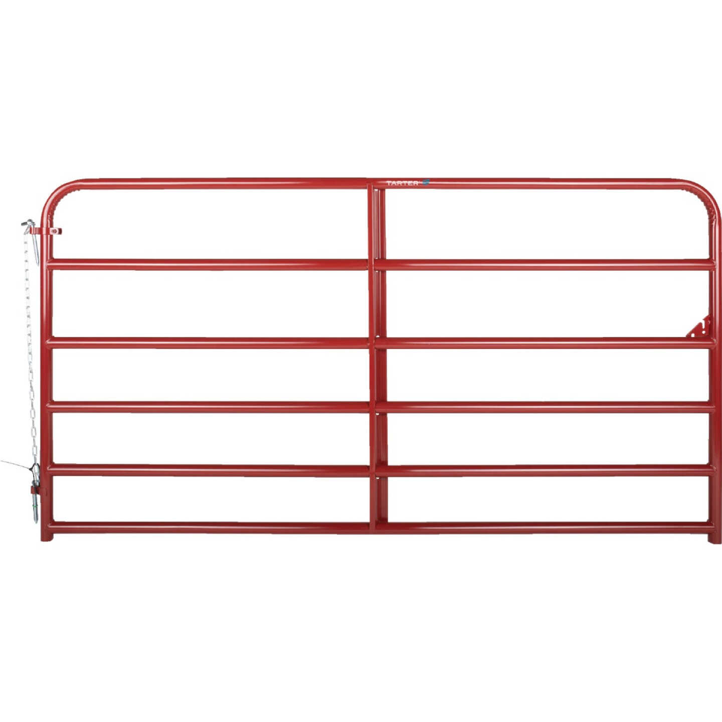 Tarter 50 In. H. x 8 Ft. L. x 1-3/4 In. Tube Diameter Red Economy Tube Gate Image 1