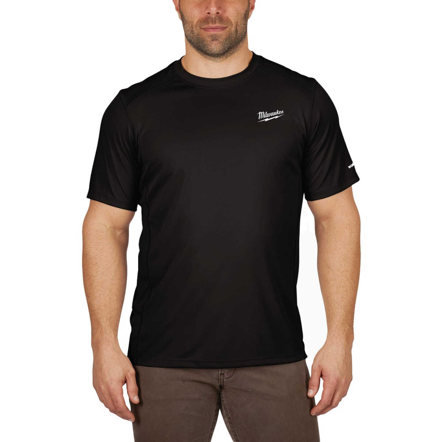 Milwaukee WorkSkin Men's 2XL Black Short Sleeve Lightweight Performance Shirt Image 1