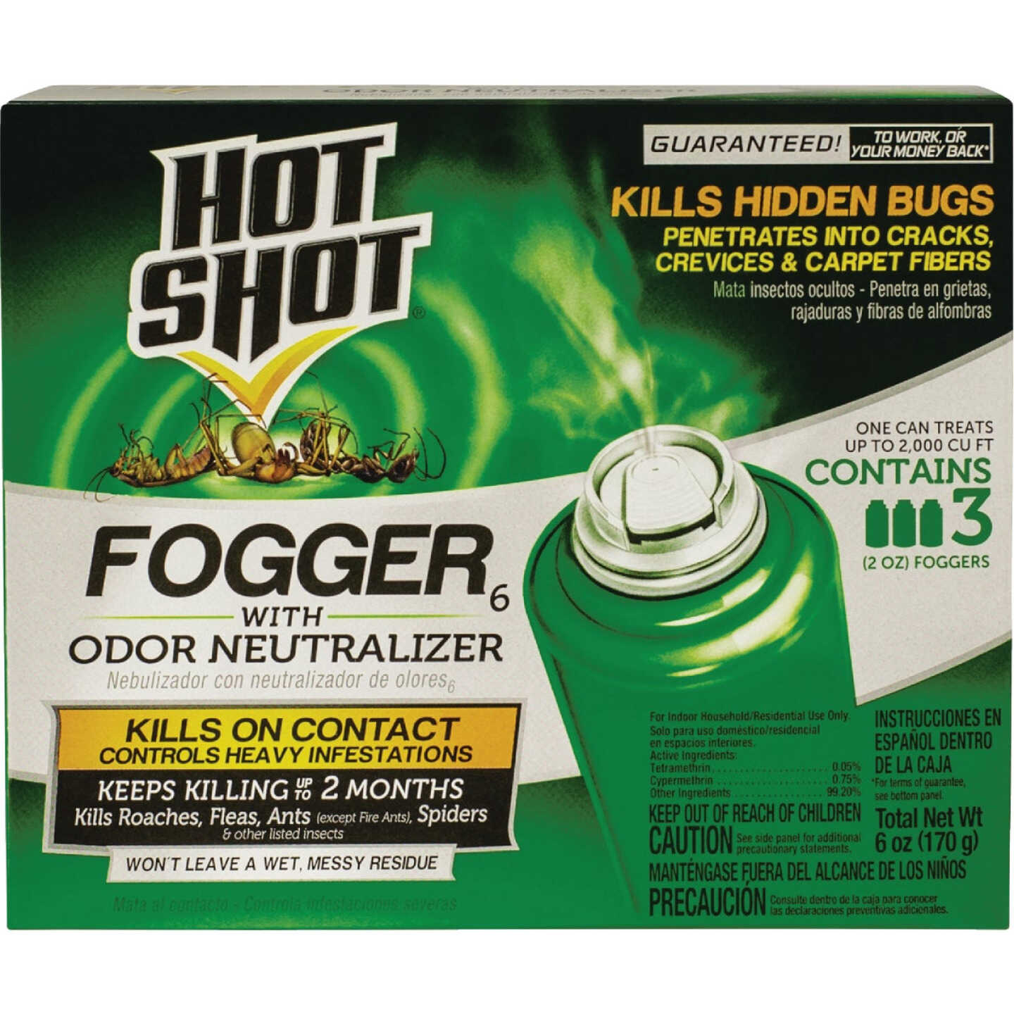 Hot Shot 2 Oz. Indoor Insect Fogger with Odor Neutralizer (3-Pack) Image 1