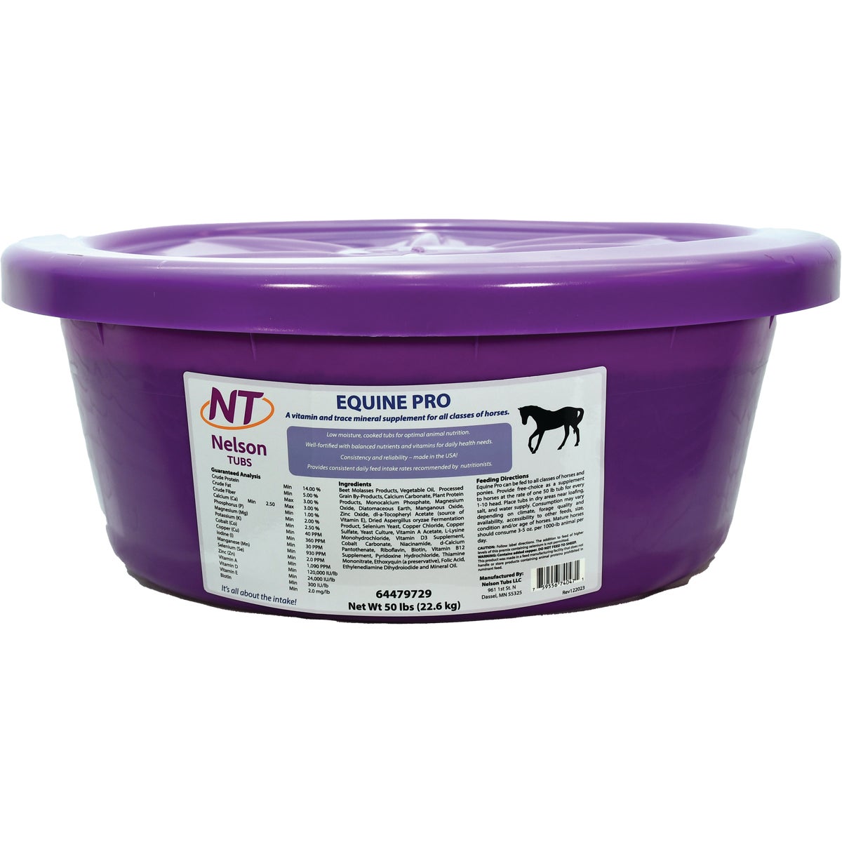 Nelson Tubs Equine Pro 50 Lb. Horse Feed Supplement