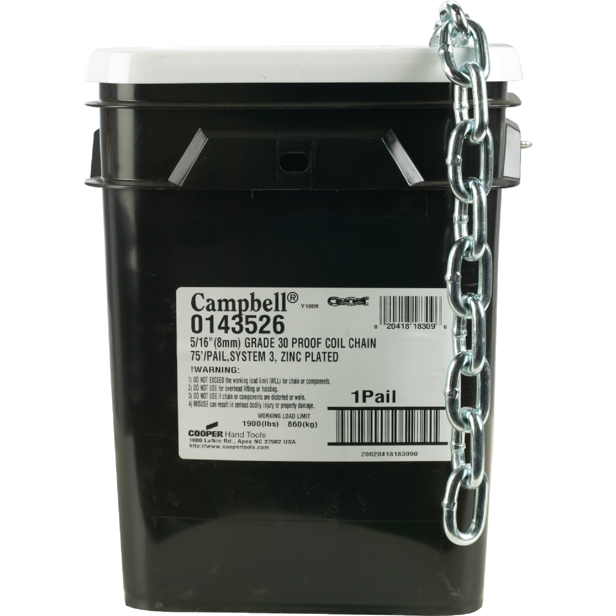 Campbell 5/16 In.75 Ft.  Zinc-Plated Low-Carbon Steel Coil Chain Image 3