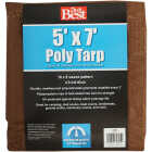 Do it Best 1 Side Green/1 Side Brown Woven 5 Ft. x 7 Ft. Medium Duty Poly Tarp Image 2