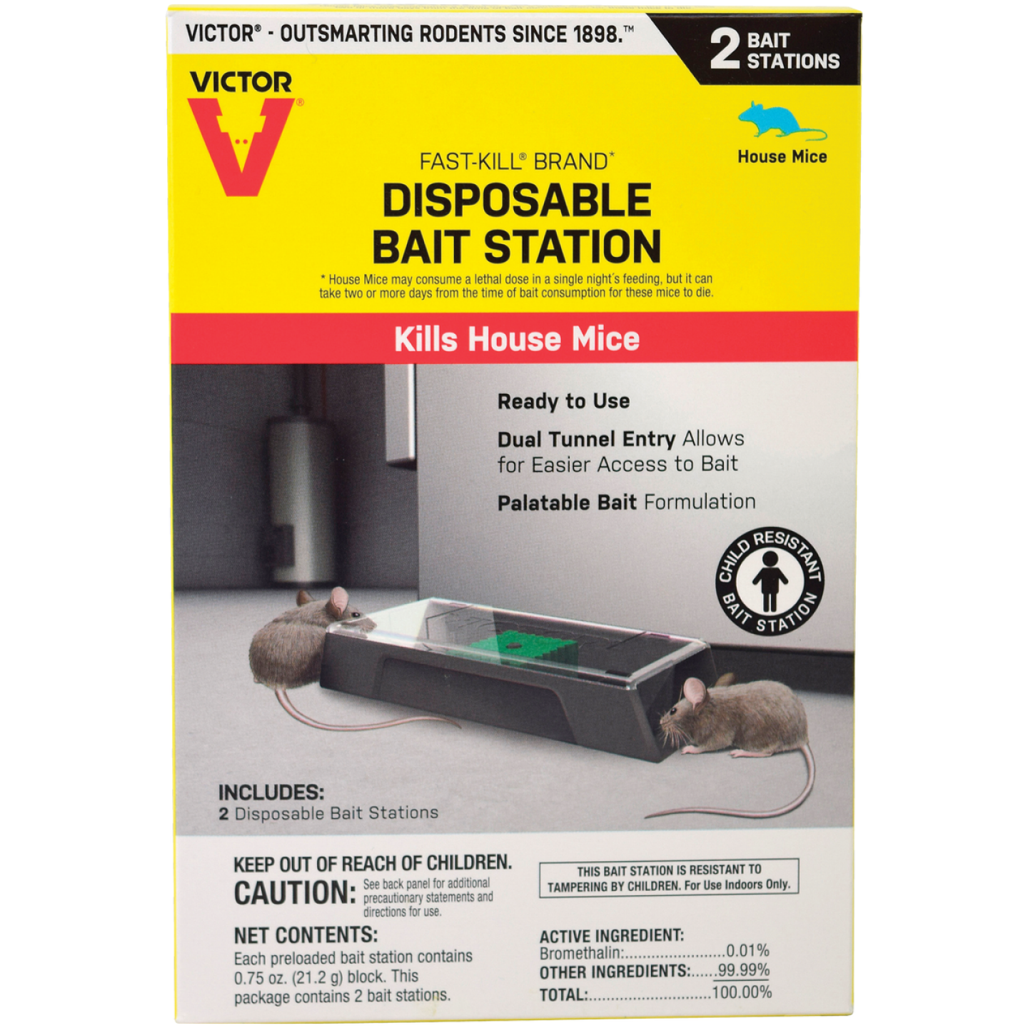 Victor Fast-Kill Disposable Mouse Bait Station (2-Pack) Image 1