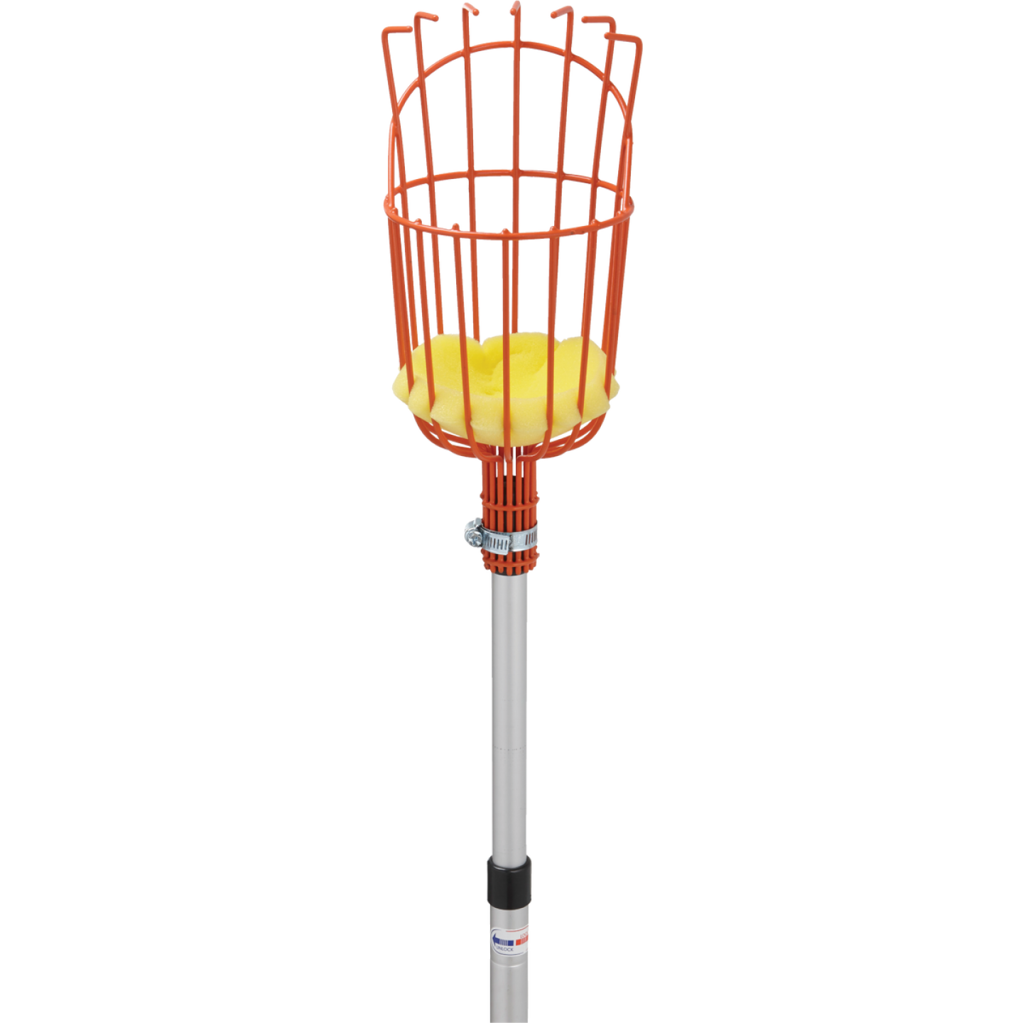 Best Garden Basket with Long Handle Enameled Steel Aluminum Fruit Picker Image 1