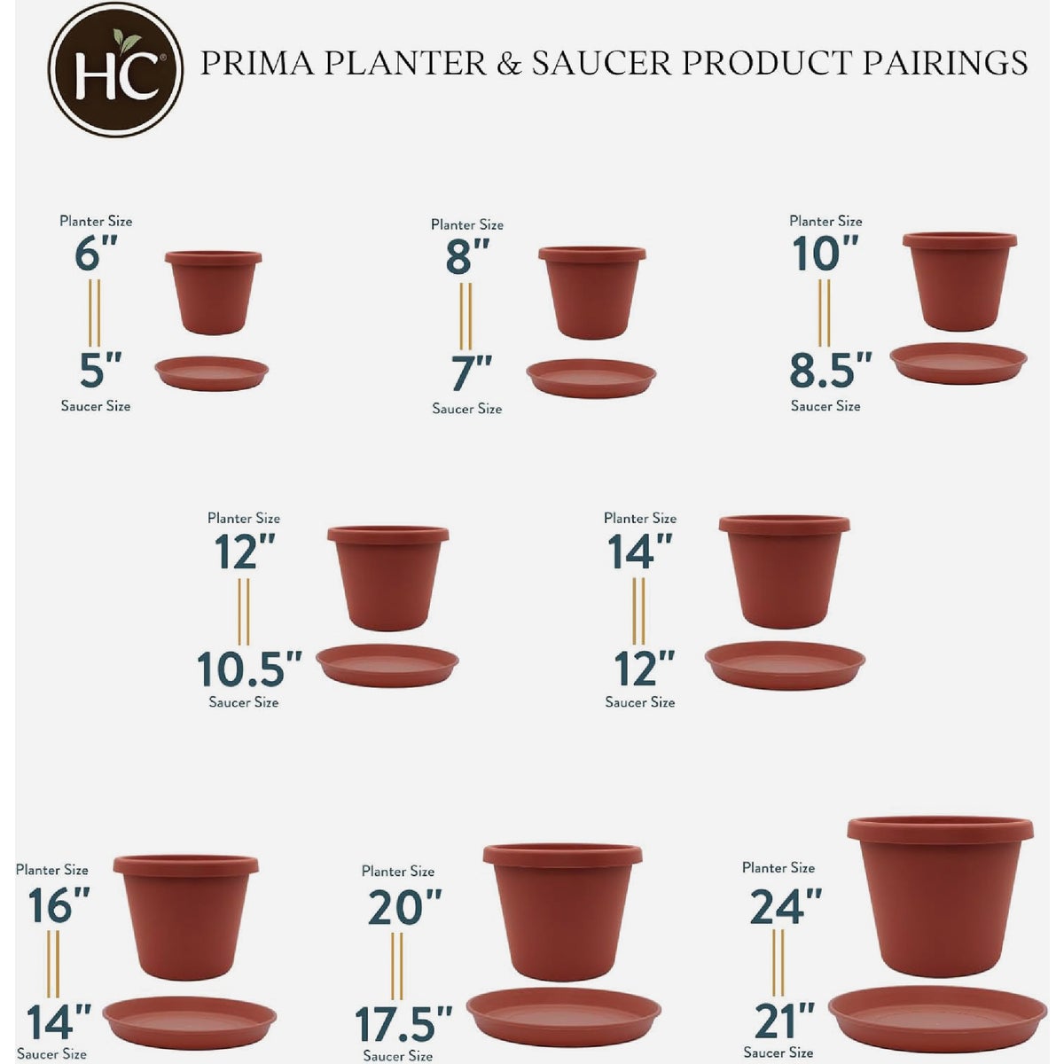 HC Companies 6 In. Warm Gray Classic Planter Image 7